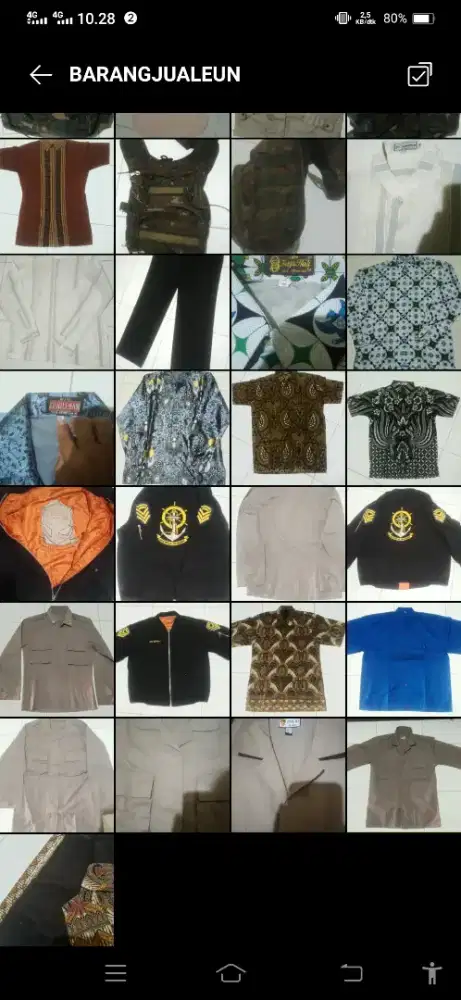 Baju jaket batik celana tas dll