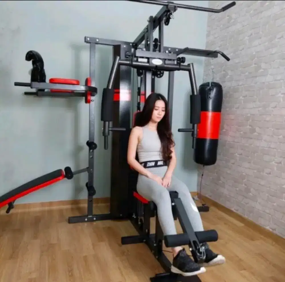 Home gym 3 sisi fitclas/alat angkat beban( bisa cod antar dan pasang)