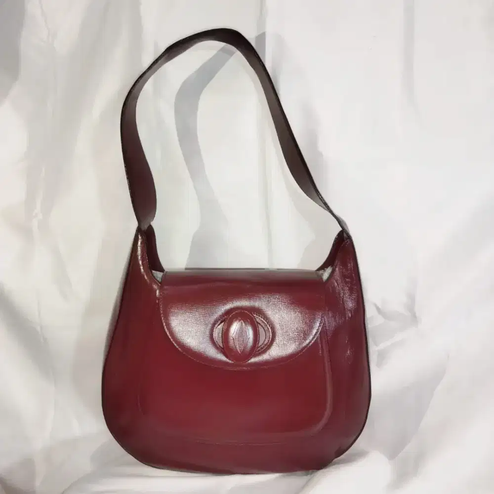 Autentik Cartier Vintage tas bahu wanita