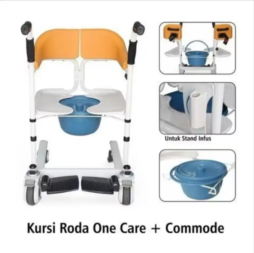Dijual Kursi Roda Transfer One Care Plus Commode OneMed. 2x Pakai Saja