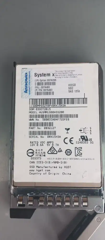 Dijual SSD SAS Harddisk