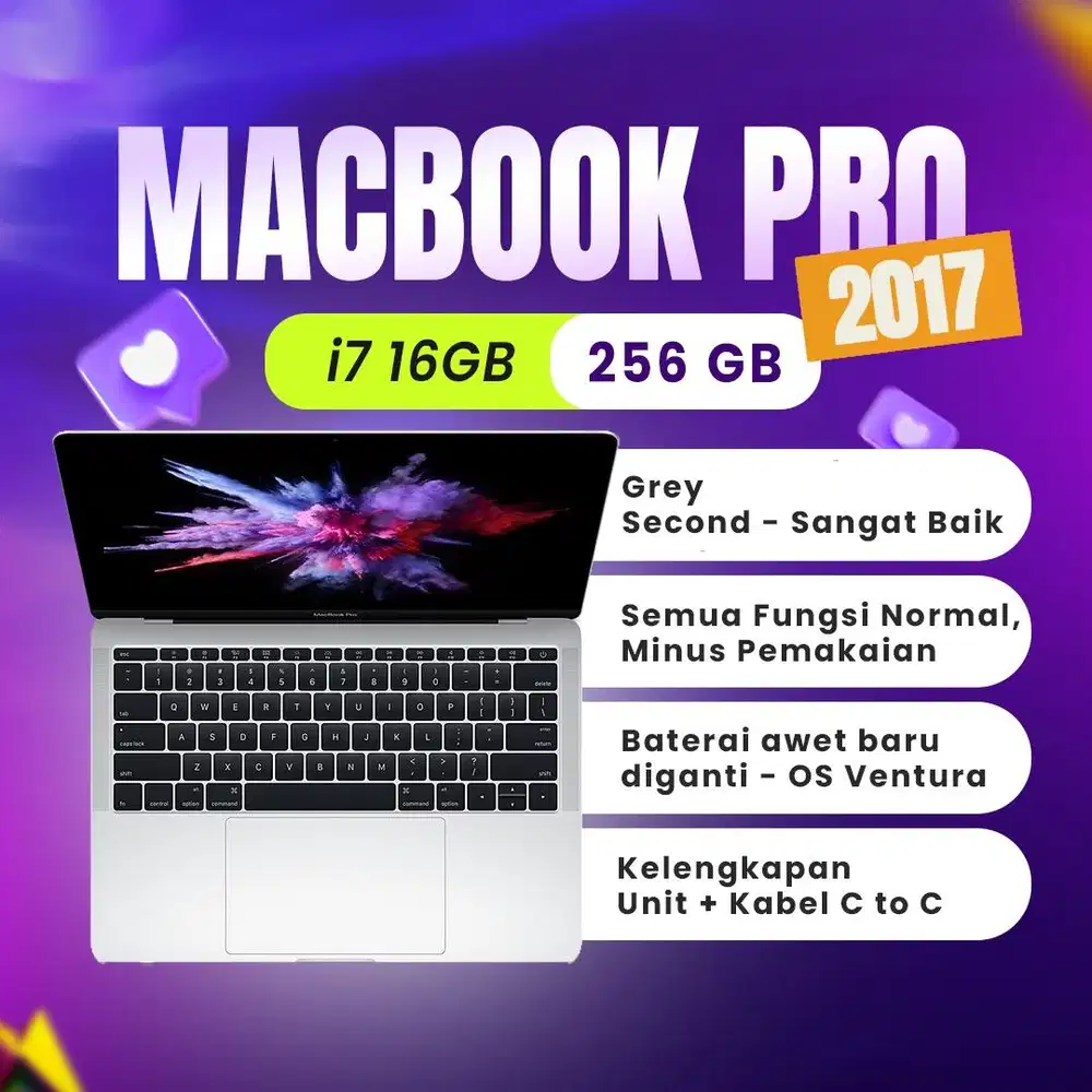 Macbook Pro 2017 i7 16/256GB Apple