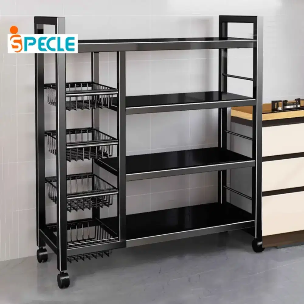 iSPECLE Rak Dapur Lipat Serbaguna Rak Besi Rak Penyimpanan.