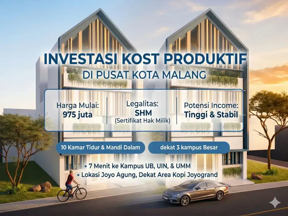 Kost Merjosari Potensi Sewa Tinggi Cocok Buat Tambahan Penghasilan