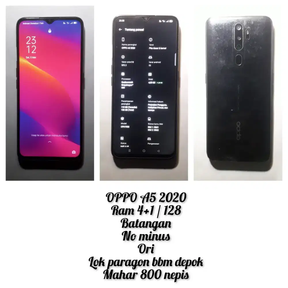Dijual hp oppo A5 2020