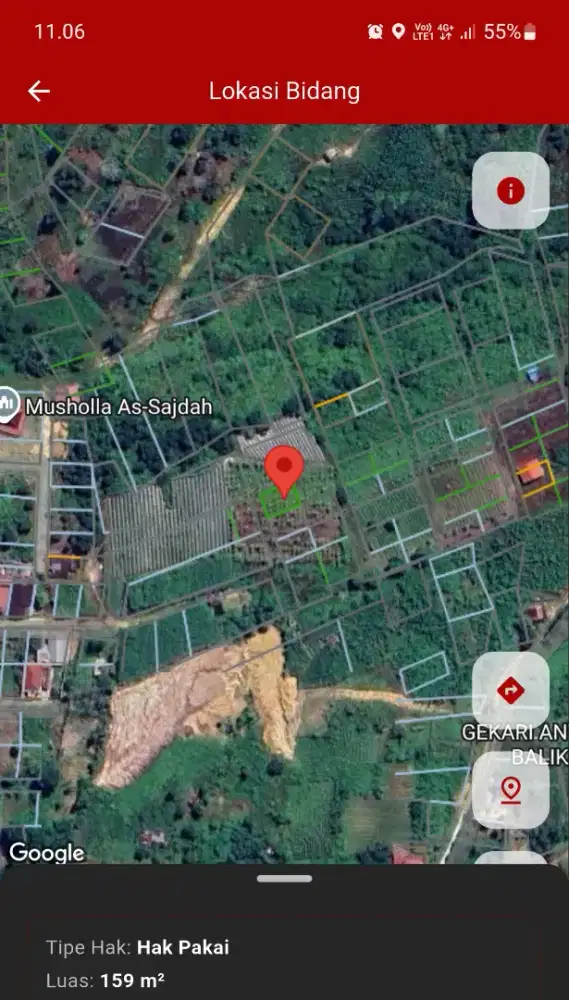 Tanah Murah Dekat Pantai Manggar