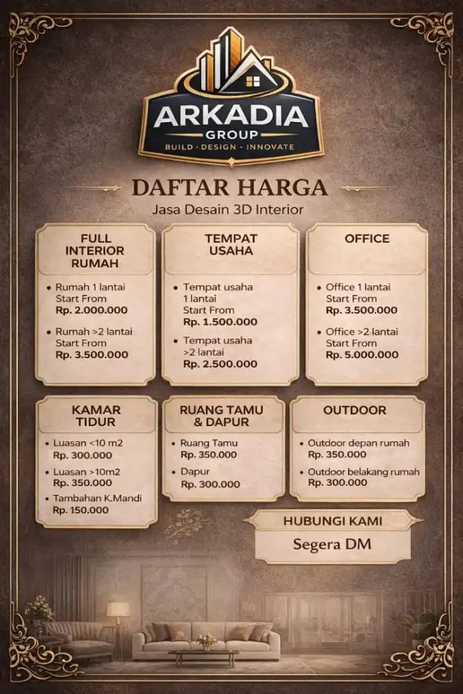JASA DESAIN INTERIOR BERKUALITAS, MURAH DAN CEPAT