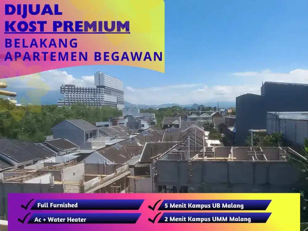 Kost Dijual Sertifikat Split Cocok Dibangun Kos Kosan 5 Menit Kampus UIN Malang