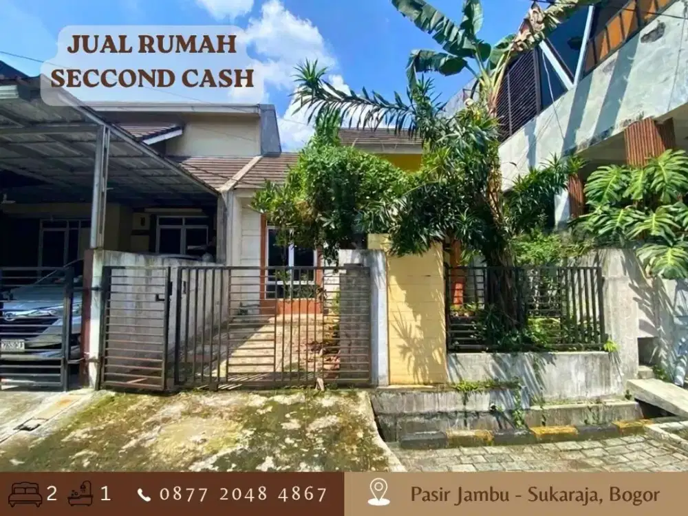 Rumah CASH STRATEGIS LT91 725JT dkt Tol di Perum Villa Bogor Indah