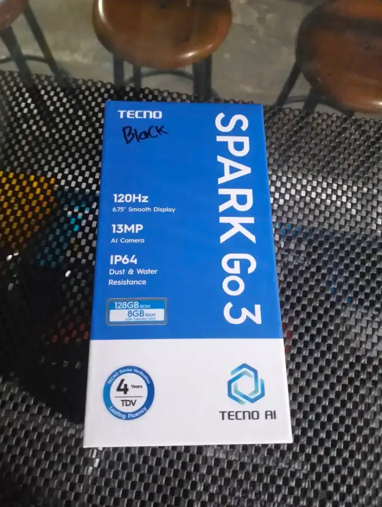 Tecno Spark Go 3 (black). Ram 8gb(4+4). Rom 128gb. Kondisi baru