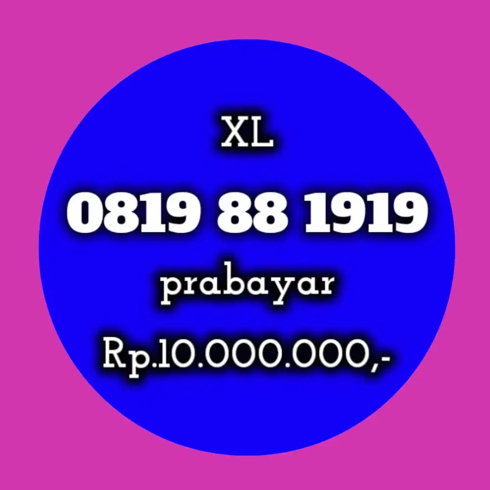 NOMOR CANTIK XL 1919