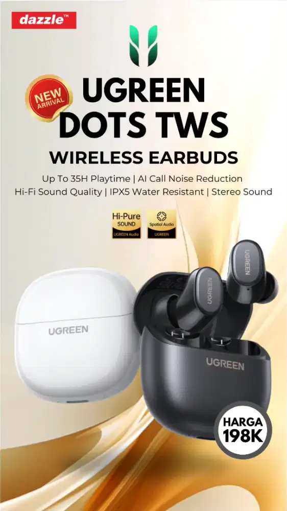 UGREEN DOTS TWS WIRELESS EARBUDS (75627, 75628)