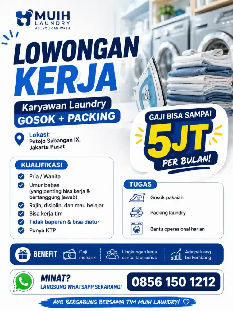 Lowongan Gosok Laundry