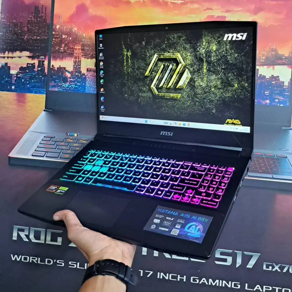 MSI KATANA A15 AI B8V AMD RYZEN 7-8845HS RAM 16GB SSD 512GB RTX 4050