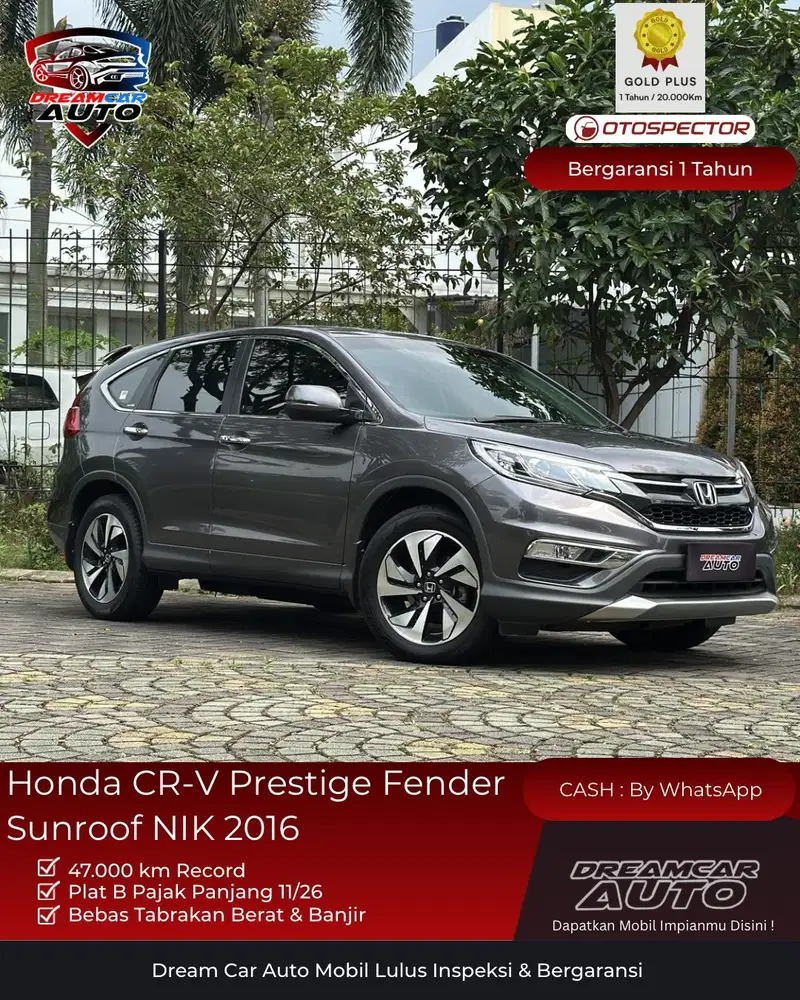 Honda CR-V Prestige Fender Sunroof NIK 2016 CRV