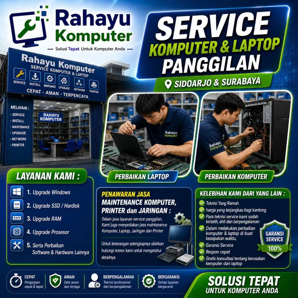 Jasa Service & Maintenance Komputer & Laptop Panggilan