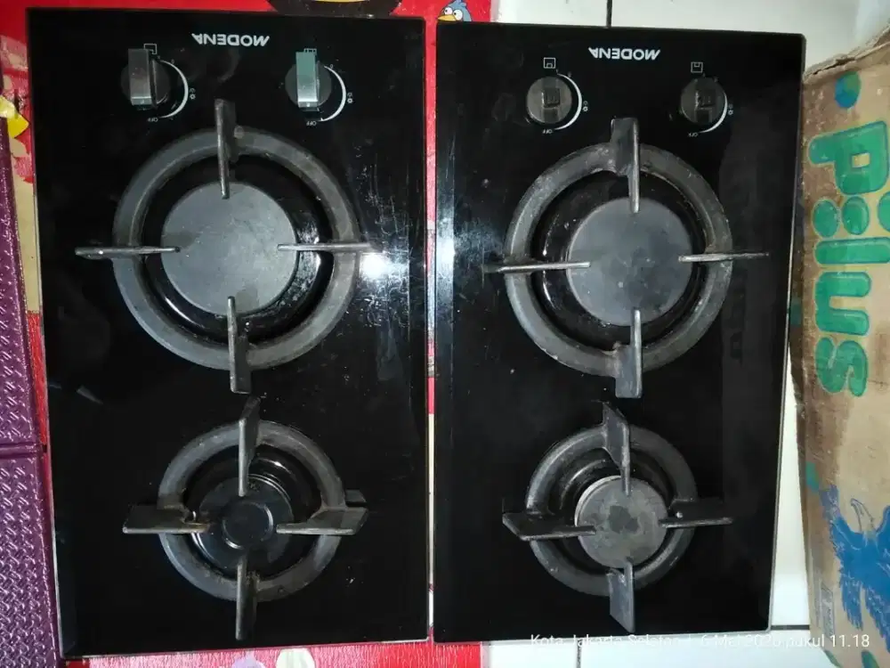 Jual 2 kompor tanam merk modena masing² 2 tungku.