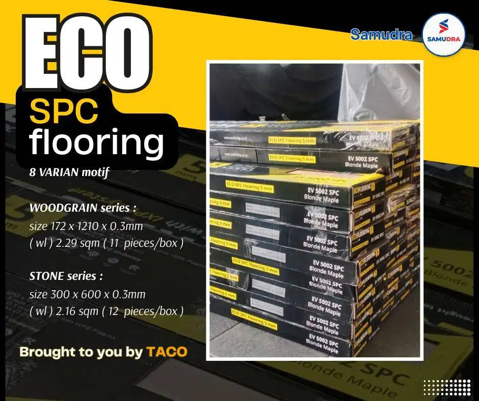 SPC eco 5mm - motif woodgrain harga terjangaku bali