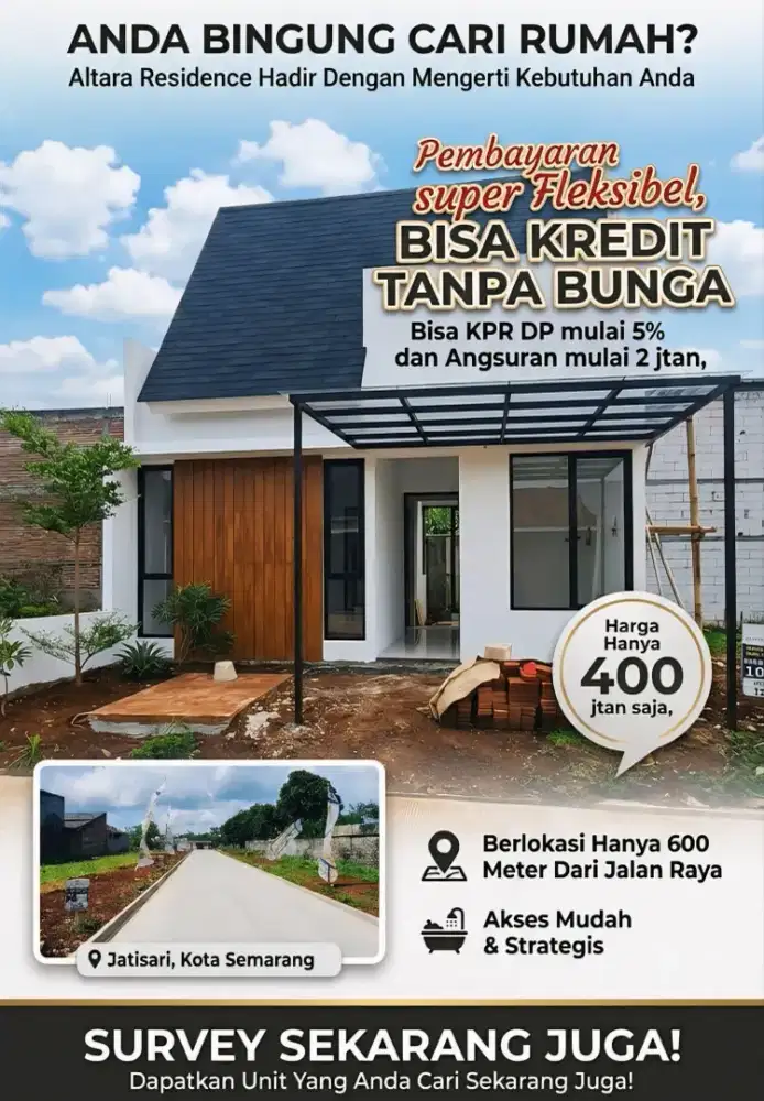 Rumah Mijen murah DP 25juta dibantu sampai Acc disemarang