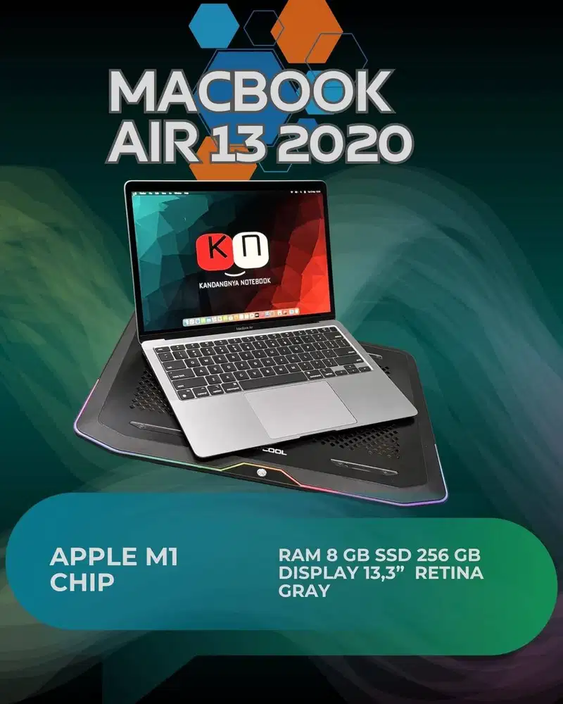 Macbook Air 13 2020 Apple M1 Chip RAM 8GB 256GB Layar 13inch