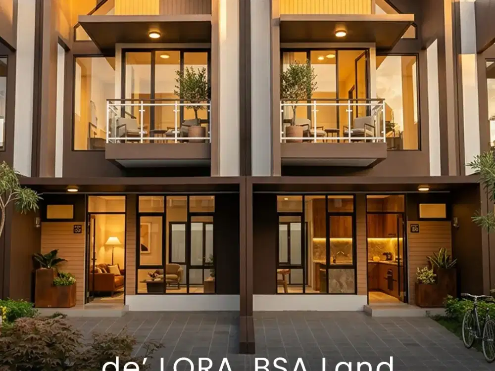 Rumah 2 Lantai Baru Free biaya surat - surat Cicilan 3 jutaan De Lora Dekat Stasiun KRL