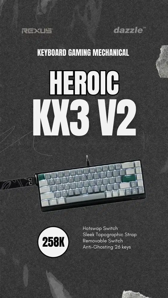 Rexus heroic KX3 keyboard mechanical