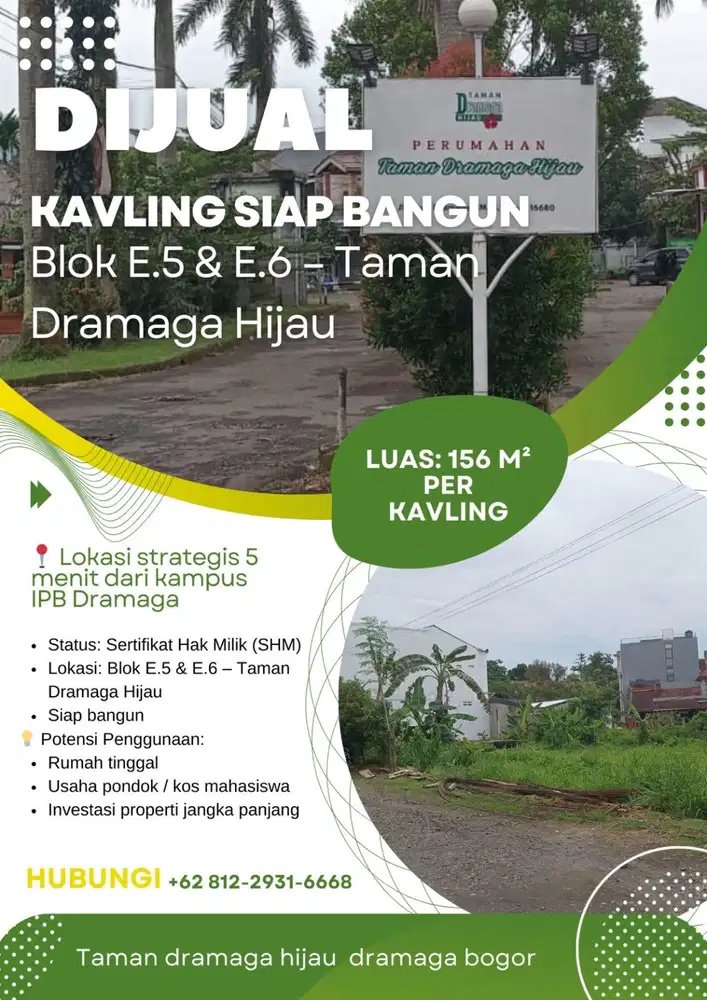 Tanah Dijual dekat Kampus Dramaga