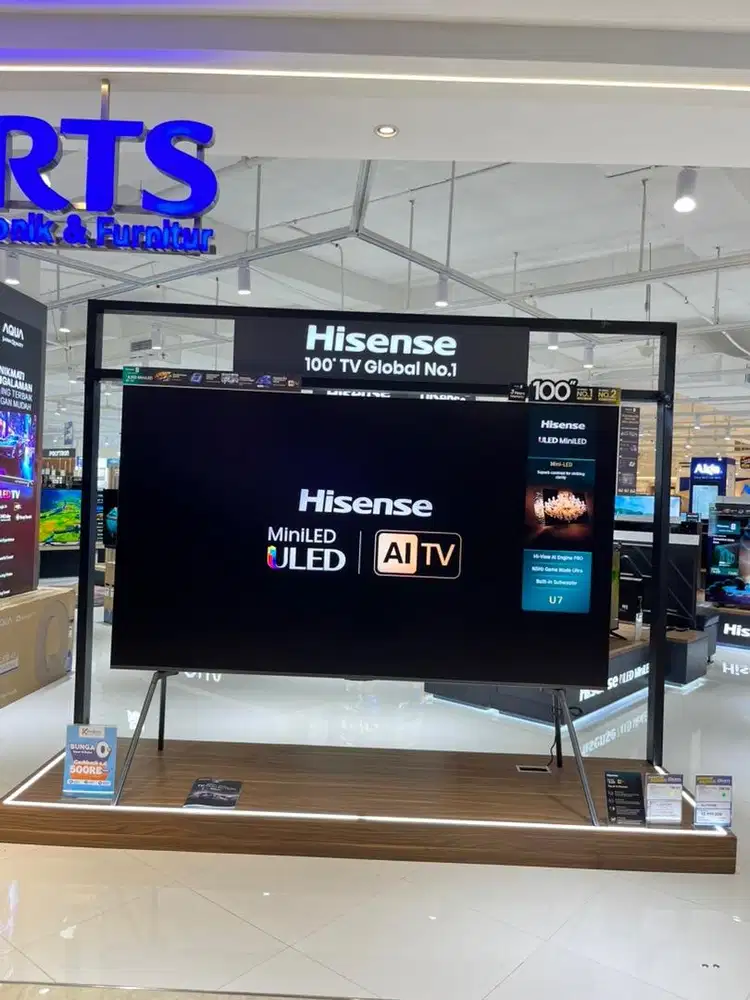 HISENSE 4K ULED MINI GOOGLE TV 100 INCH, BISA CICILAN 0%