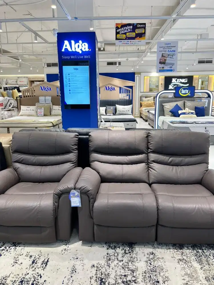 MANUAL RECLINER 2 ST PVC DARK BROWN MIREI, BISA CICILAN 0%