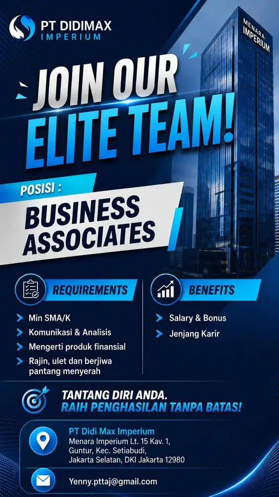 Lowongan untuk Business Associates & Key Account Manager (10)