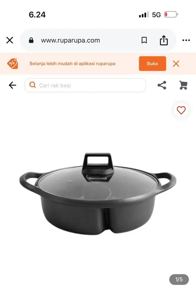 Culinart Panci Hot Pot Aluminium Non-stick Ptfe Coating 28 Cm - Hitam