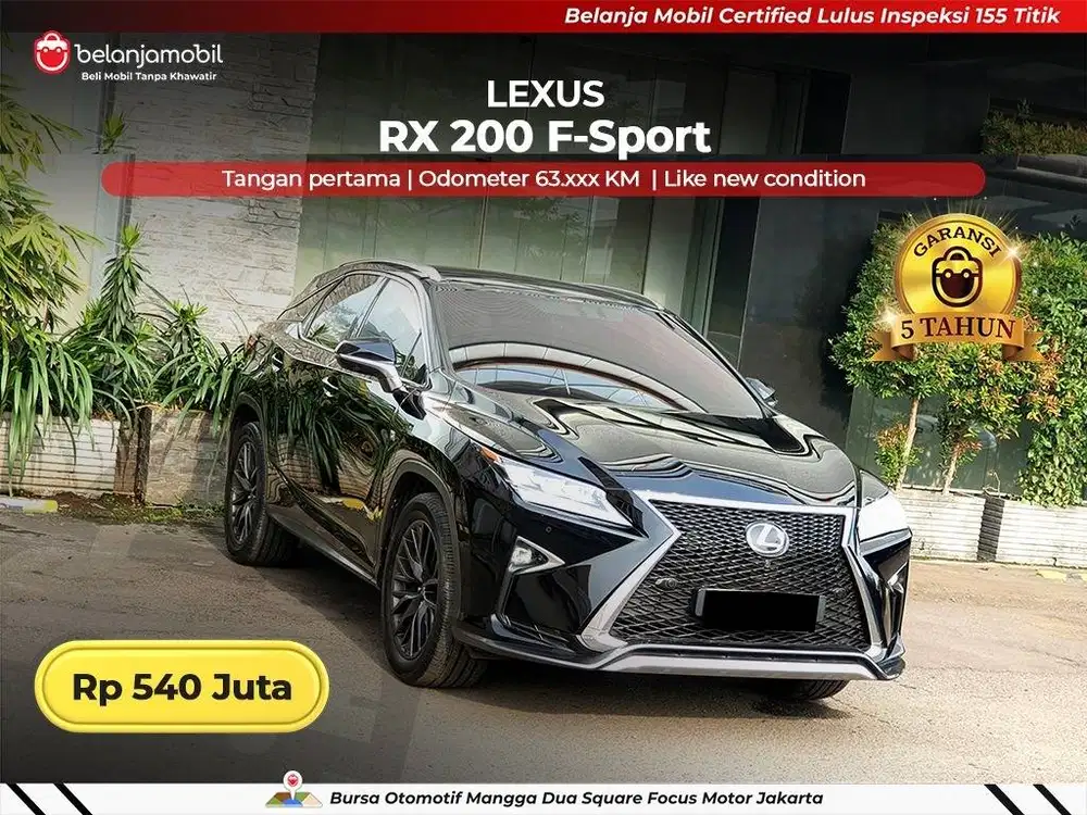 [ KM LOW ] Lexus RX200 RX 200 F Sport F-Sport Black 2017/2018