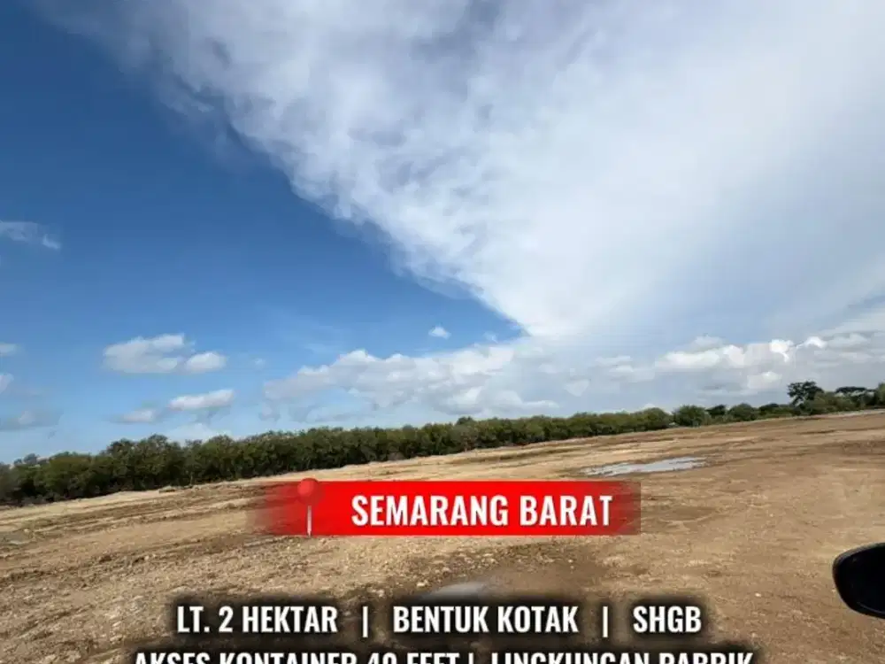 Dijual Lahan Kawasan Industri Lokasi Strategis Semarang Barat Luas 2 Hektar
