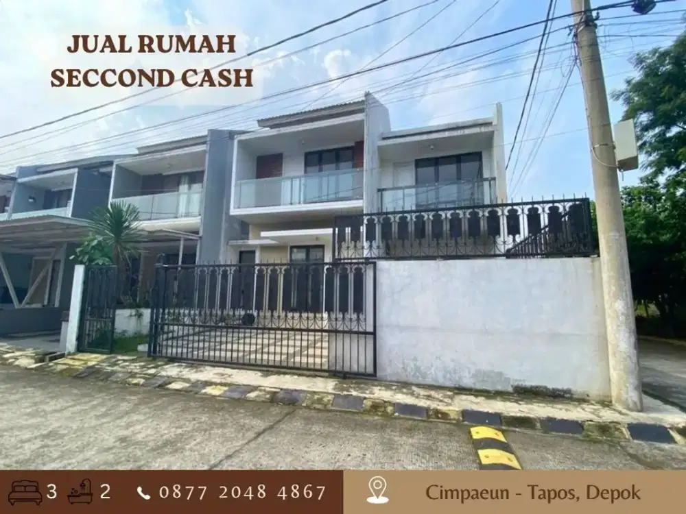 Jual Rumah Cash 2lantai HOOK LT149 di Perum Permata Cimanggis dkt Tol