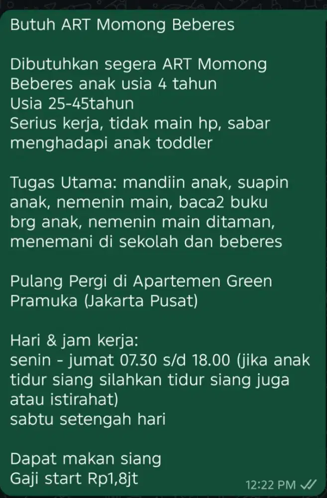 ART beberes momong
