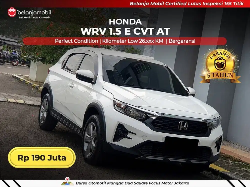 [ GARANSI 5TH ] Honda WR-V WRV WR V 1.5 E CVT AT Putih NIK 2022 2023