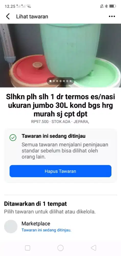 Slhkn plh slh 1 dr termos es/nasi uk 30L cocok utk pedagang murah sj