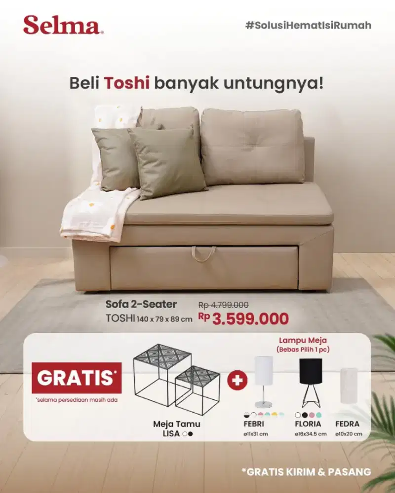 Sofa serbaguna Toshi