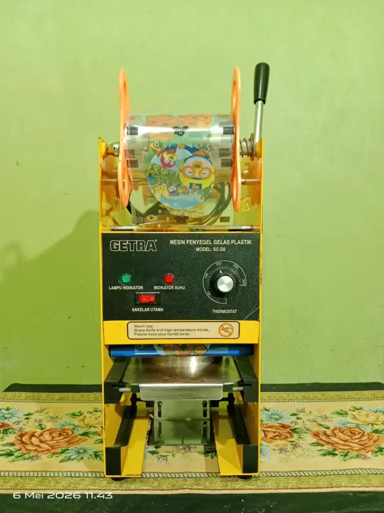 Dijual Cup Sealer Merek Getra
Mesin Penyegel Gelas Plastik