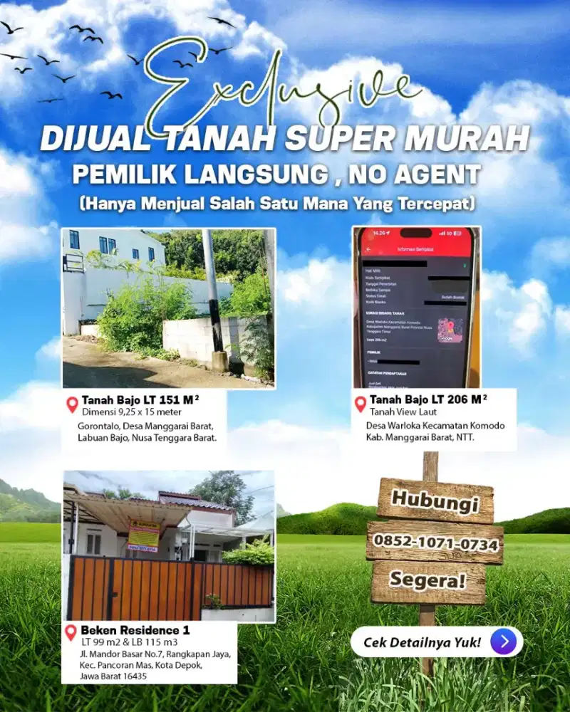 Hanya Menjual salah satu unit,mana laku terdahulu