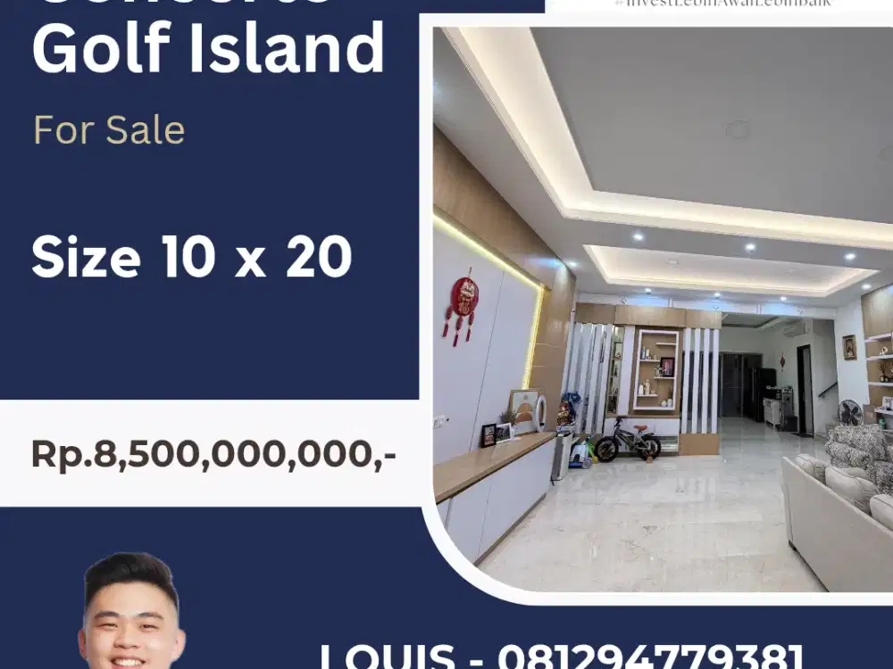 RUMAH FULLY FURNISHED GOLF ISLAND 10 X 20