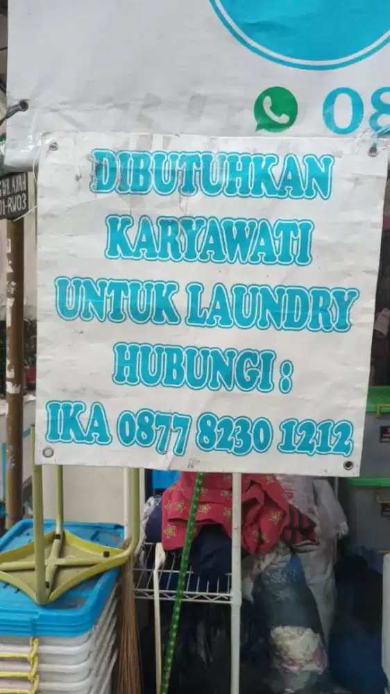 DICARI KARYAWATI LAUNDRY CUCI GOSOK