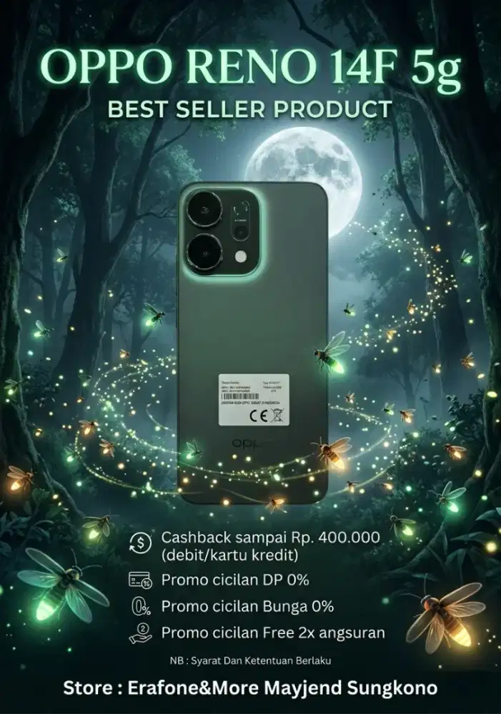 Promo Oppo Reno 14F 5g, cahsback