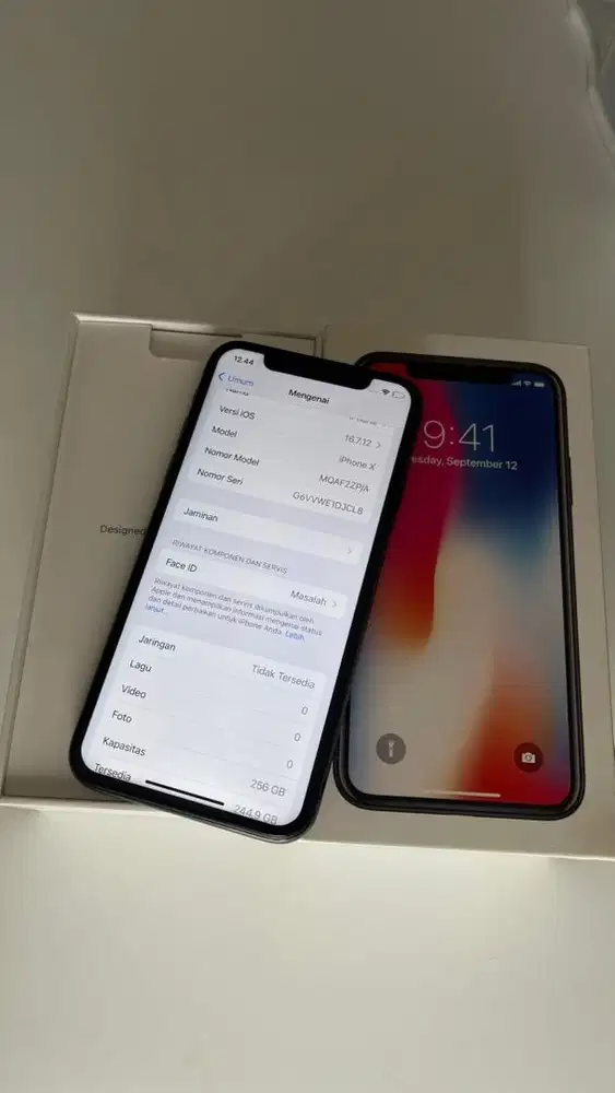 iPhone X 256GB Black - Mulus  - No Face ID (Fungsi Lain Normal)