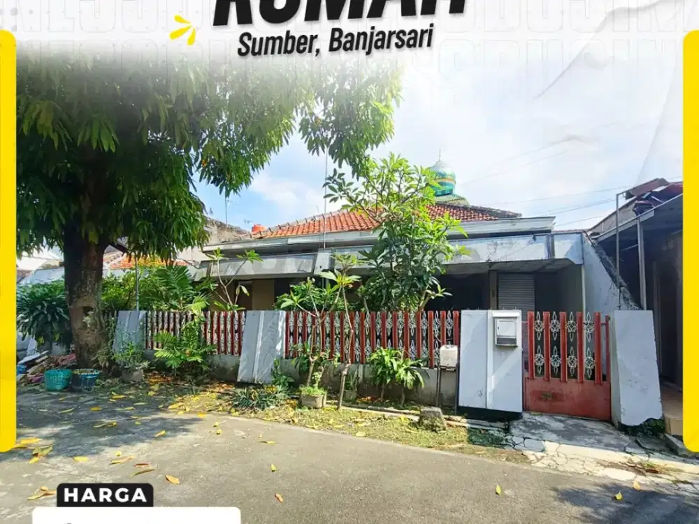 Dijual Rumah 4Kamar Strategis dekat kelurahan Sumber Banjarsari Solo