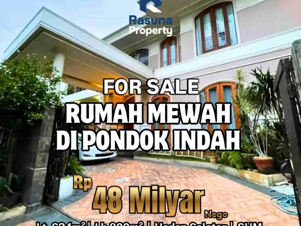 Dijual, Rumah Mewah di Pondok Indah, Jakarta Selatan, SHM