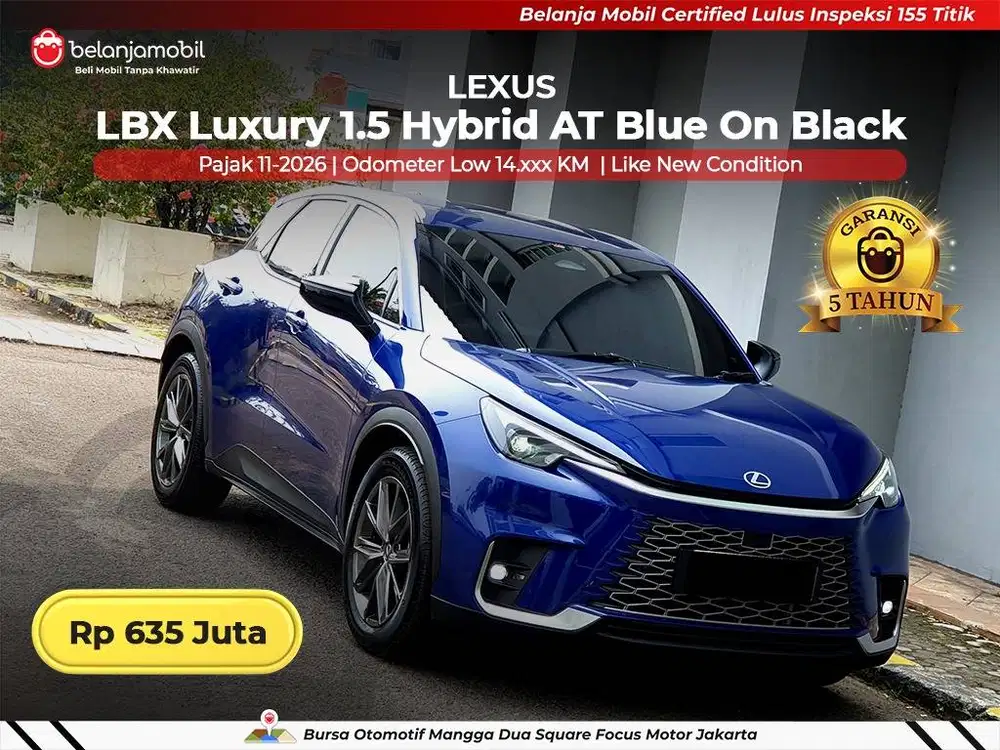 [ GARANSI 5TH ] Lexus LBX Luxury 1.5 Hybrid HEV AT Blue 2024 2025