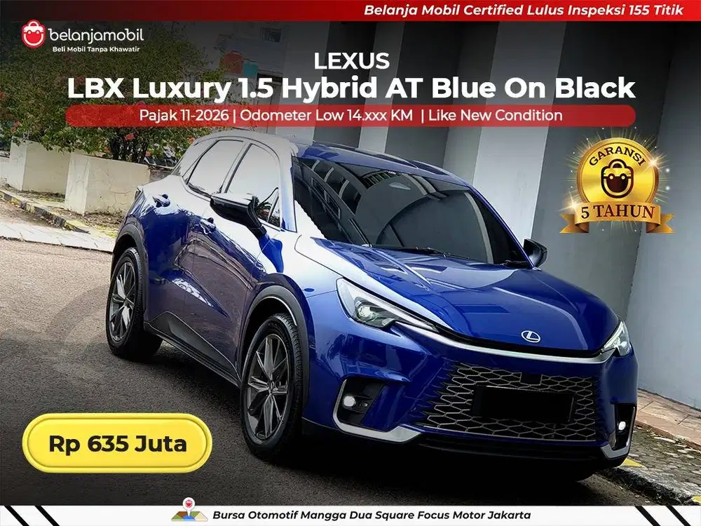 [ GARANSI 5TH ] Lexus LBX Luxury 1.5 Hybrid HEV AT Blue 2024 2025