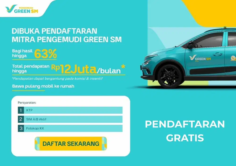 Lowongan Supir Taksi Listrik GreenSM