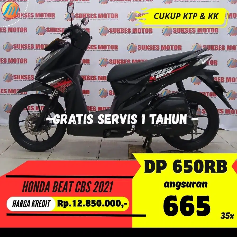 KREDIT MURAH ANGSURAN RINGAN HONDA BEAT CBS 2021 BERGARANSI